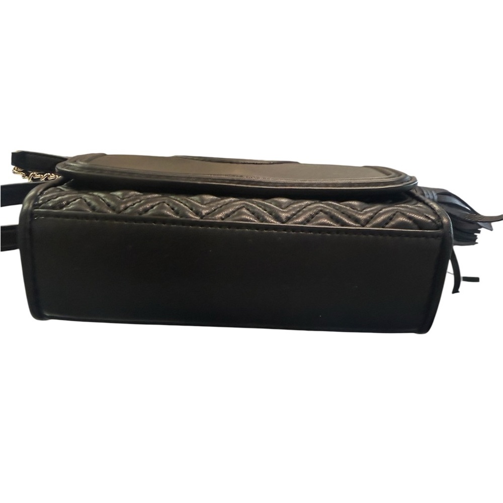 Tory Burch Micro Fleming Convertible Crossbody/Shoulder Black Leather Bag - Picture 5 of 10
